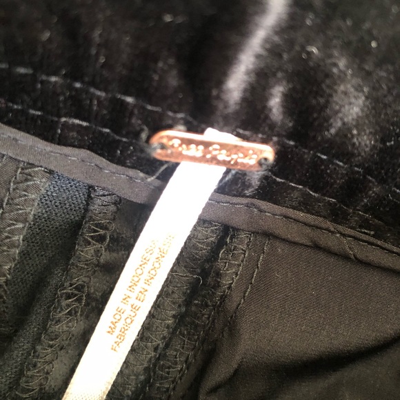 Free People extra wide legged velvet pants, black, NWT - Picture 2 of 8